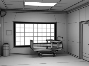 pasillo hospitalario modular Modelo 3D