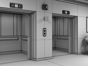 hospital hallway modular Modèle 3D