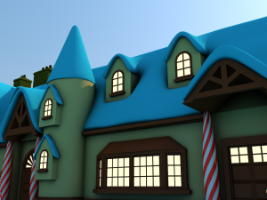 north pole santas workshop christmas village 3D 模型