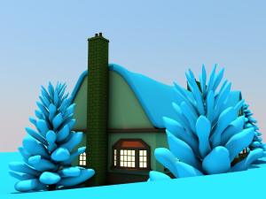 north pole santas workshop christmas village 3D 模型