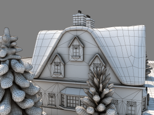 north pole santas workshop christmas village 3D 模型