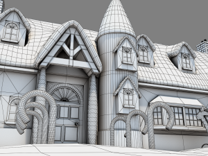 north pole santas workshop christmas village 3D 模型