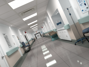 hospital hallway 2 3D Model