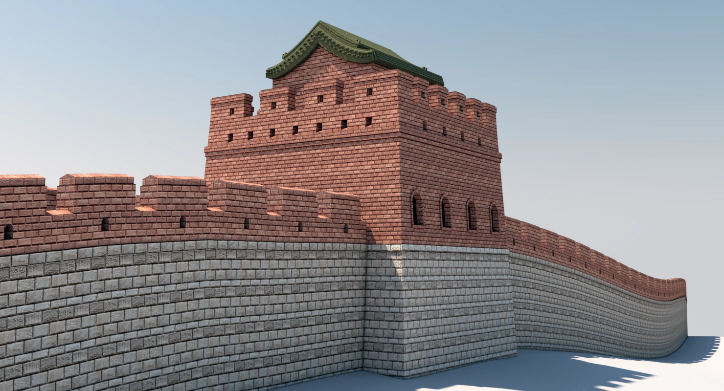 great wall of china 3D Model .c4d .max .obj .3ds .fbx .stl .blend