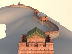 great wall of china 3D Model