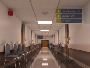 hospital hallway 3D 模型