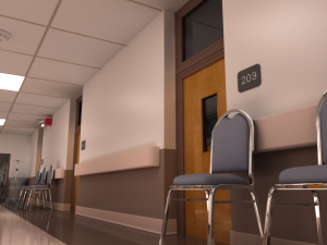 hospital hallway 3D 模型