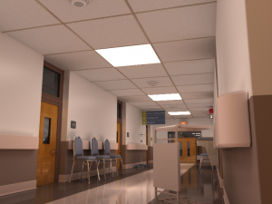 hospital hallway 3D 模型