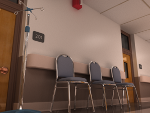 hospital hallway 3D 模型