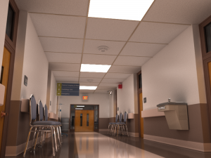 hospital hallway 3D 模型