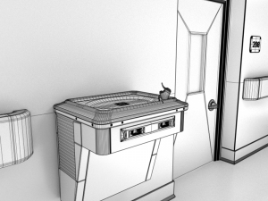 hospital hallway 3D 模型