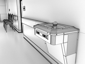 hospital hallway 3D 模型