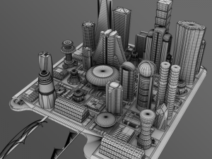 futuristic city Model 3D