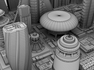 futuristic city Model 3D