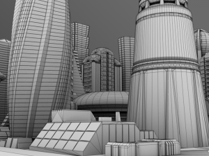 futuristic city Model 3D