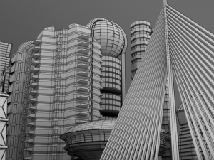 futuristic city Model 3D