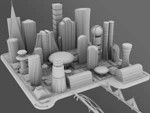 futuristic city Model 3D
