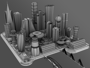 futuristic city Model 3D