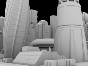 futuristic city Model 3D