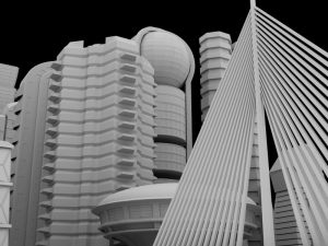 futuristic city Model 3D