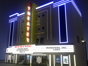 movie theater 3D 모델