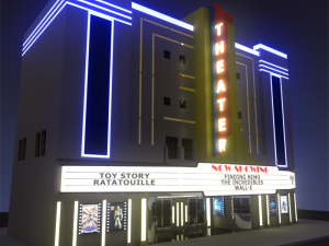movie theater Modello 3D