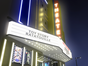 movie theater Modello 3D