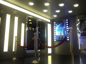 movie theater Modello 3D