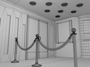 movie theater Modello 3D