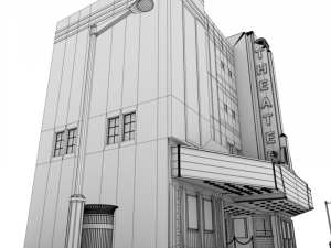 movie theater Modello 3D