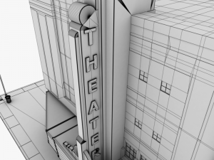movie theater Modello 3D