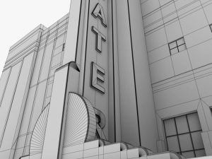 movie theater Modello 3D
