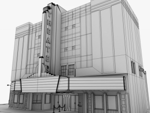 movie theater Modello 3D