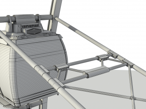 sky wheel with boarding platform ferris wheel 3D Модель
