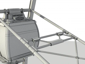 sky wheel with boarding platform ferris wheel 3D Model