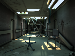 damaged hallway 3D 모델