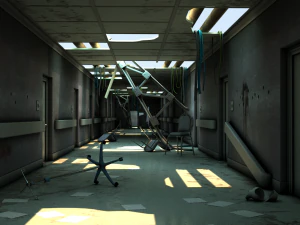 damaged hallway 3D Model