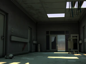 damaged hallway 3D Model