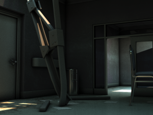 damaged hallway Modelo 3D