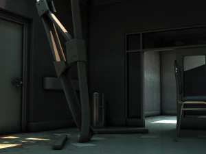 damaged hallway 3D Model