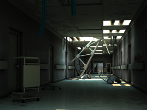 damaged hallway Modelo 3D