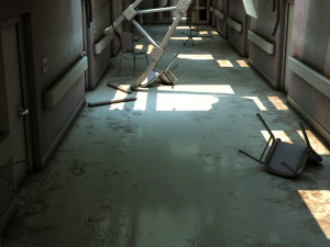 damaged hallway 3D Model