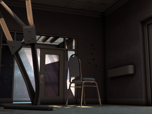 damaged hallway Modelo 3D
