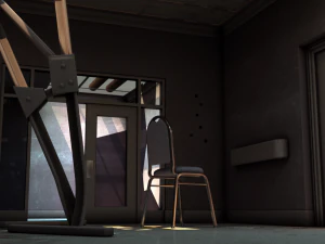damaged hallway 3D Model