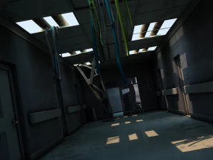 damaged hallway 3D Model