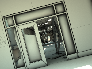 damaged hallway Modelo 3D