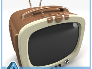 vintage tv 3D 모델