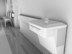 hospital hallway white 3D Model