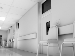 hospital hallway white 3D Model