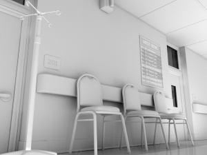 hospital hallway white 3D Model